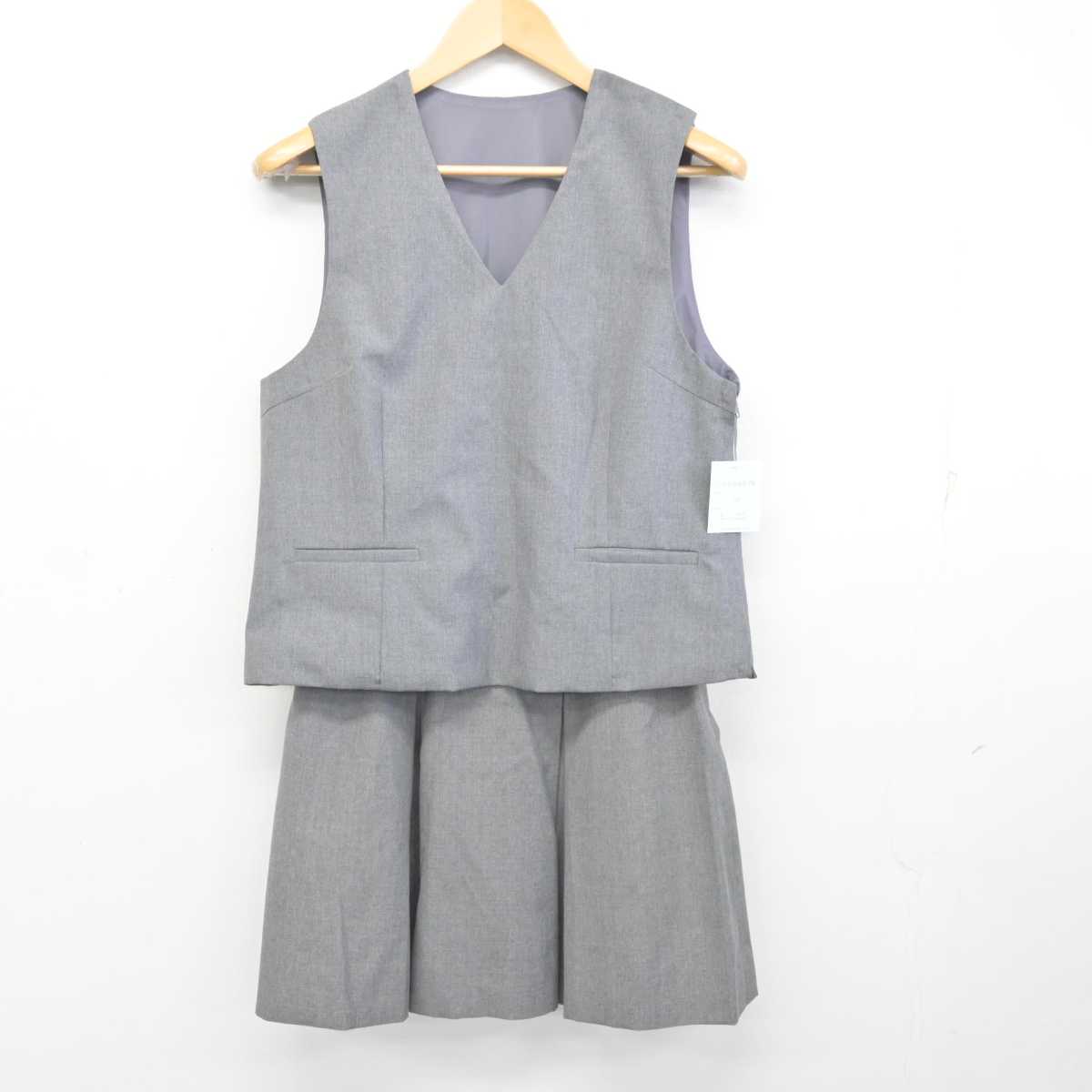 【中古】東京都 日比谷高等学校 女子制服 3点 (ベスト・スカート) sf072448