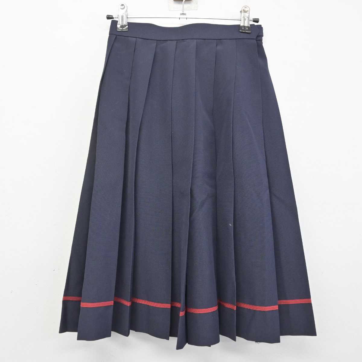 【中古】青森県 八戸聖ウルスラ学院中学校 女子制服 2点 (シャツ・スカート) sf072477