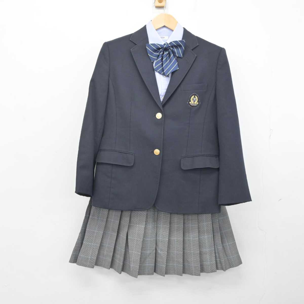 【中古】宮城県 名取高等学校 女子制服 4点 (ブレザー・シャツ・スカート) sf072479