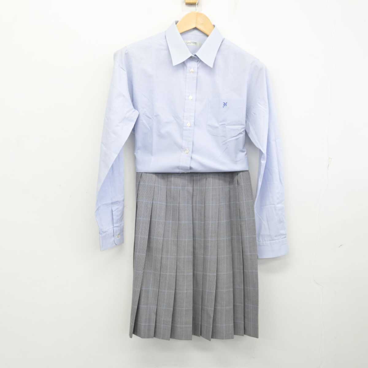 【中古】宮城県 名取高等学校 女子制服 3点 (シャツ・スカート) sf072480