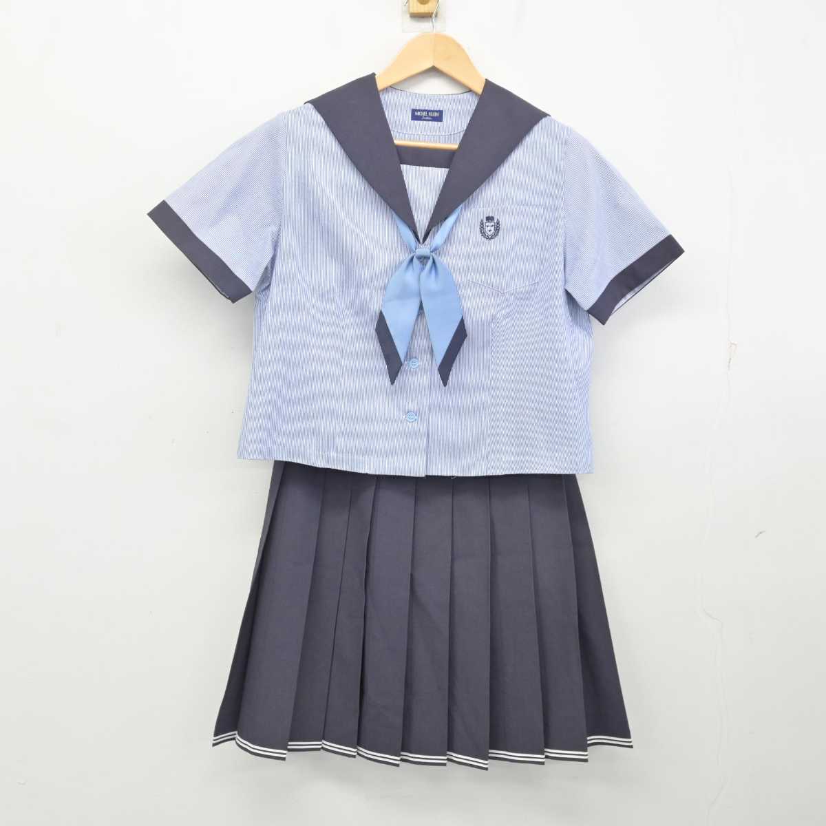 【中古】岡山県 創志学園高等学校 女子制服 3点 (セーラー服・スカート) sf072482