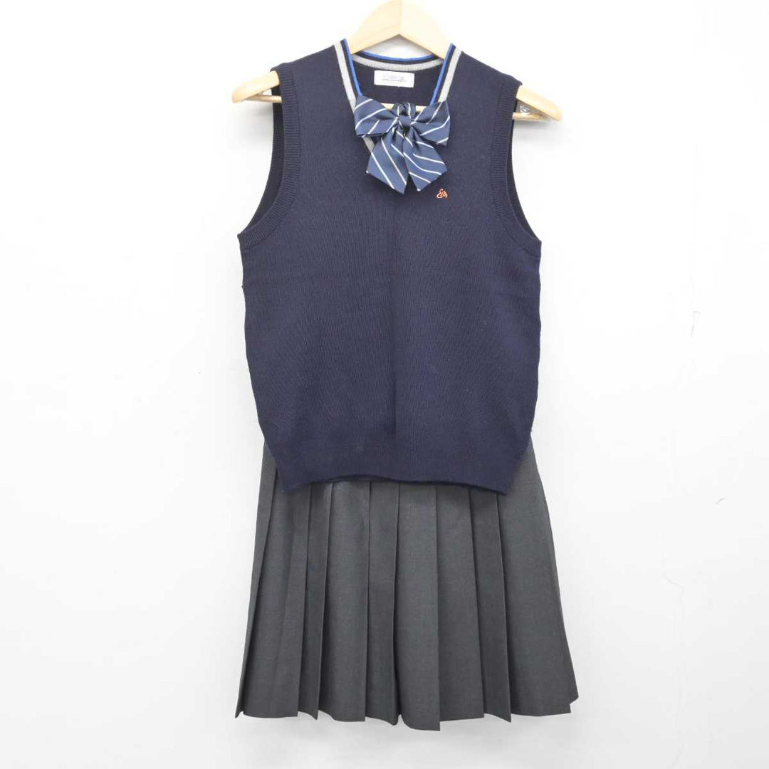 中古】香川県 英明高等学校 女子制服 4点 (ニットベスト・スカート) sf072493 | 中古制服通販パレイド