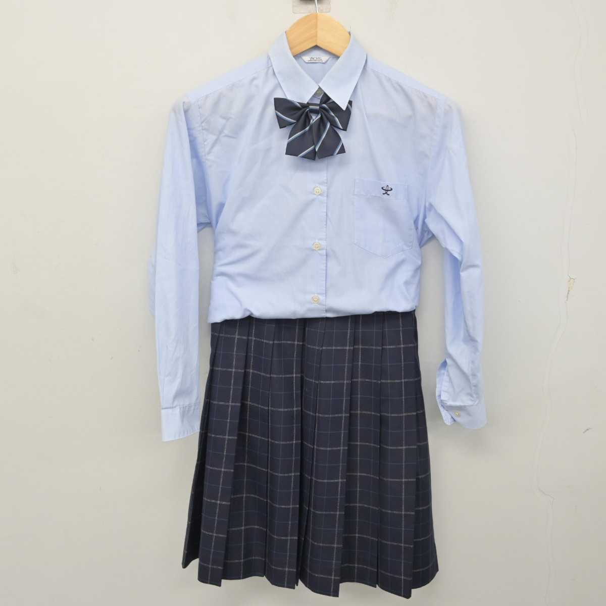 【中古】島根県 島根中央高等学校 女子制服 5点 (ブレザー・ニット・シャツ・スカート) sf072525