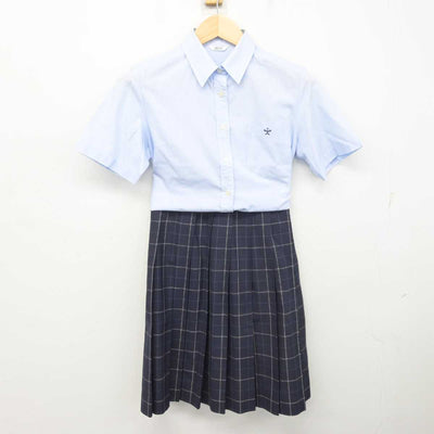 【中古】島根県 島根中央高等学校 女子制服 2点 (シャツ・スカート) sf072526