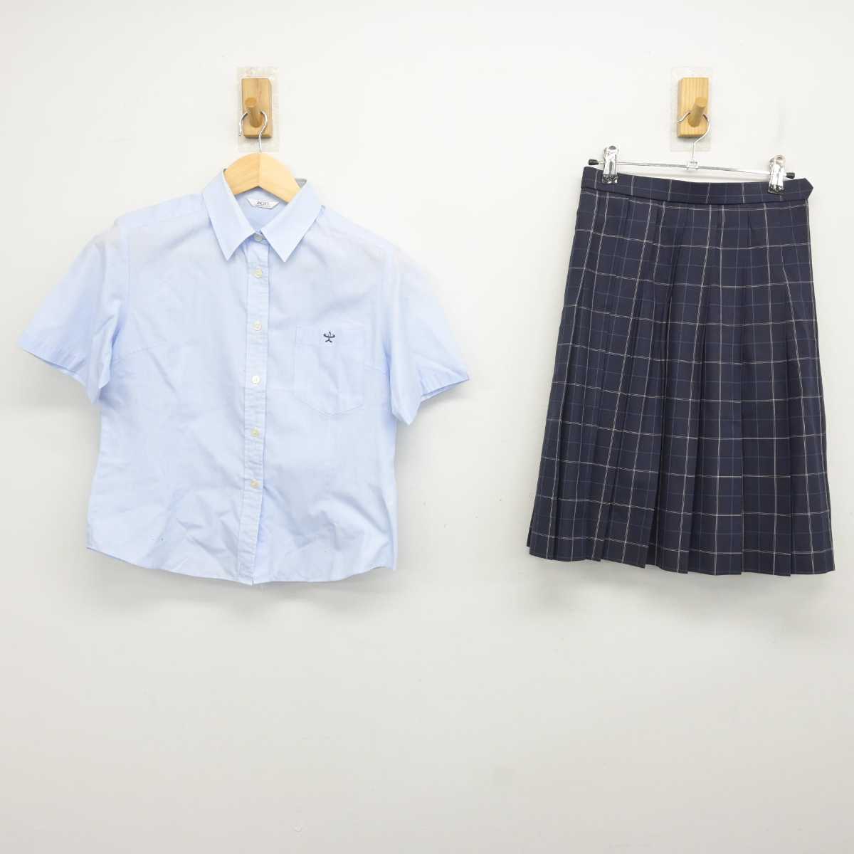 【中古】島根県 島根中央高等学校 女子制服 2点 (シャツ・スカート) sf072526