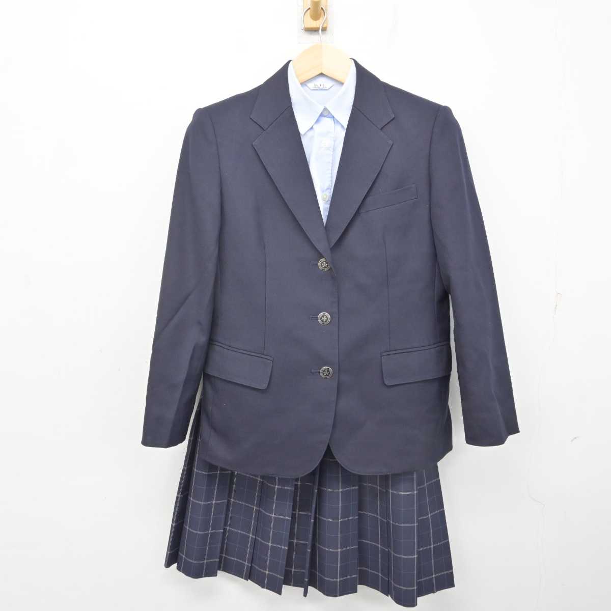 【中古】島根県 島根中央高等学校 女子制服 3点 (ブレザー・シャツ・スカート) sf072527