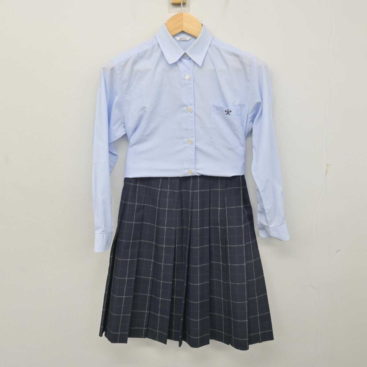 【中古】島根県 島根中央高等学校 女子制服 3点 (ブレザー・シャツ・スカート) sf072527