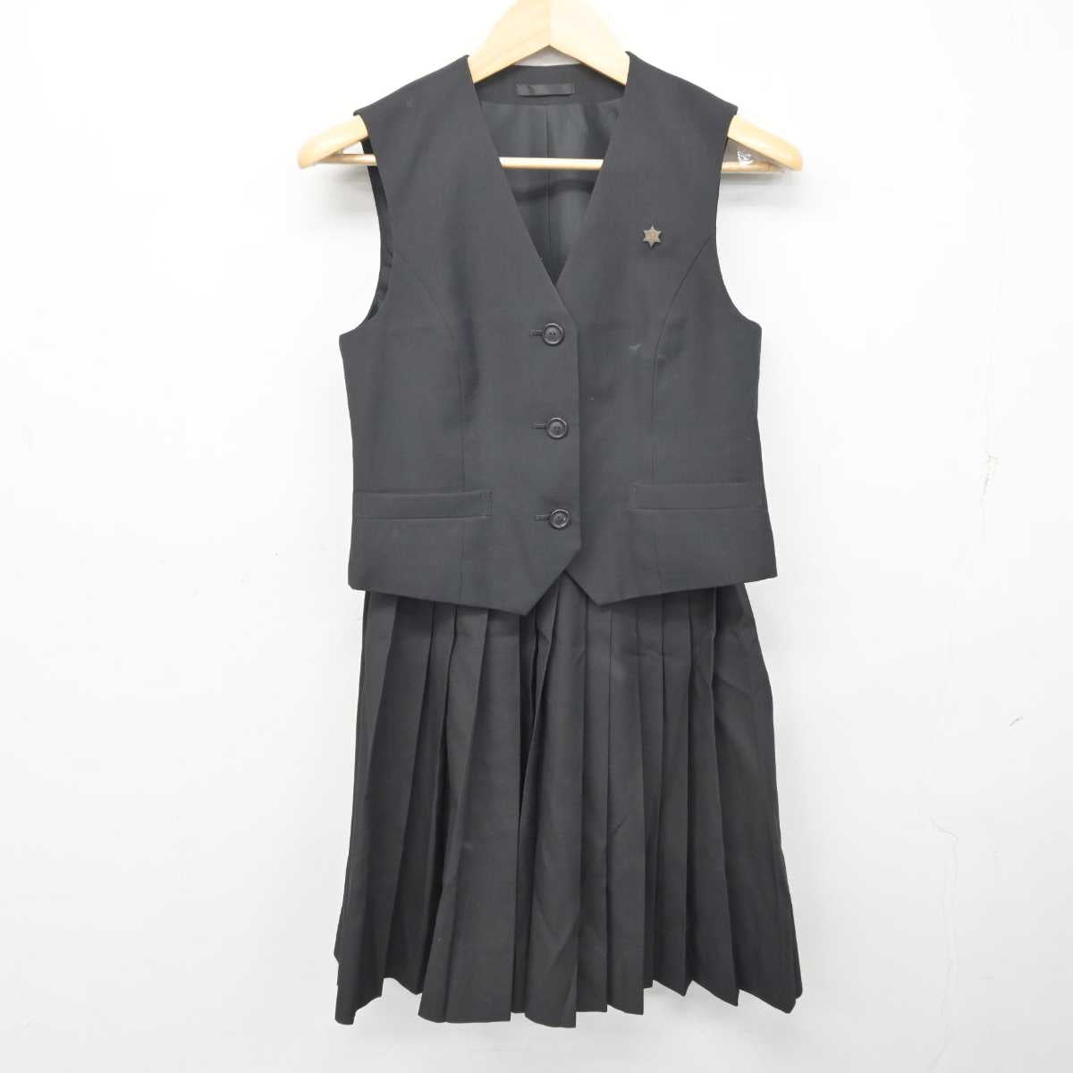 【中古】北海道 帯広農業高等学校 女子制服 3点 (ベスト・スカート) sf072534