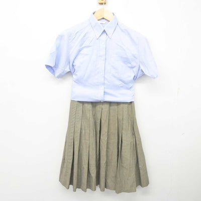 【中古】大阪府 淀商業高等学校 女子制服 3点 (ニットベスト・シャツ・スカート) sf072536