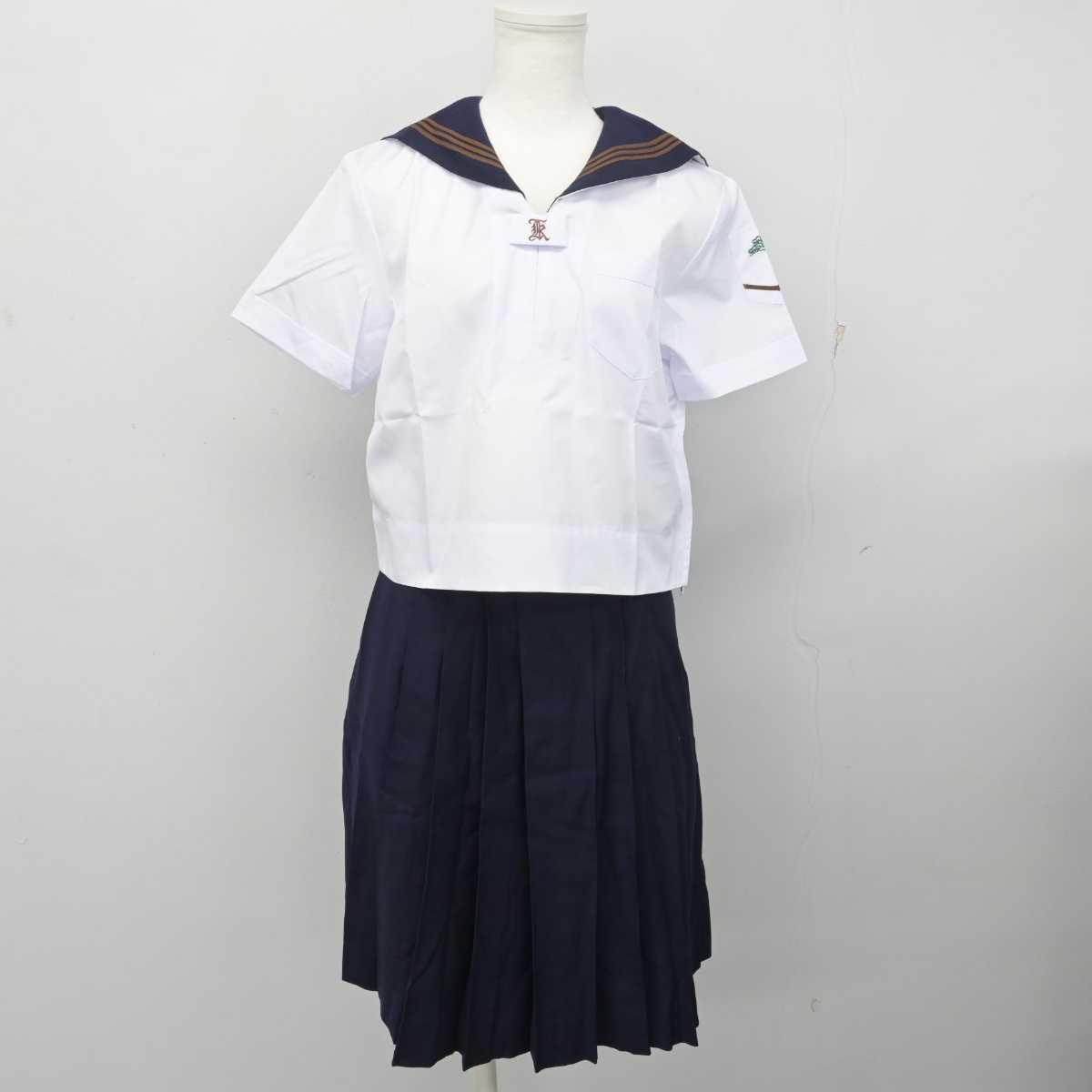 【中古】東京都 関東国際高等学校 女子制服 2点 (セーラー服・スカート) sf072560