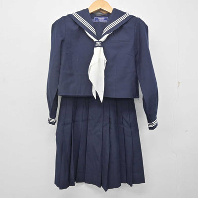 【中古】千葉県 成東中学校 女子制服 5点 (セーラー服・ジャンパースカート) sf072567