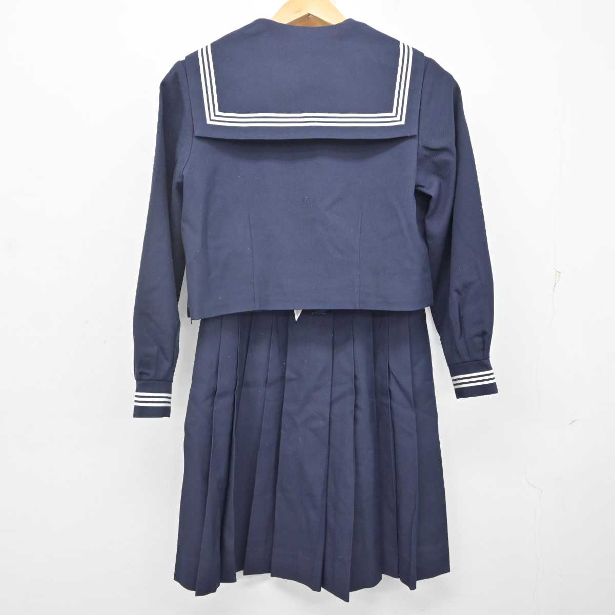 【中古】千葉県 成東中学校 女子制服 5点 (セーラー服・ジャンパースカート) sf072567