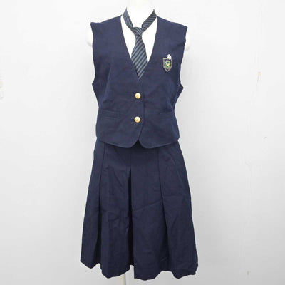 【中古】岐阜県 岐阜女子高等学校 女子制服 6点 (ブレザー・ベスト・スカート) sf072574