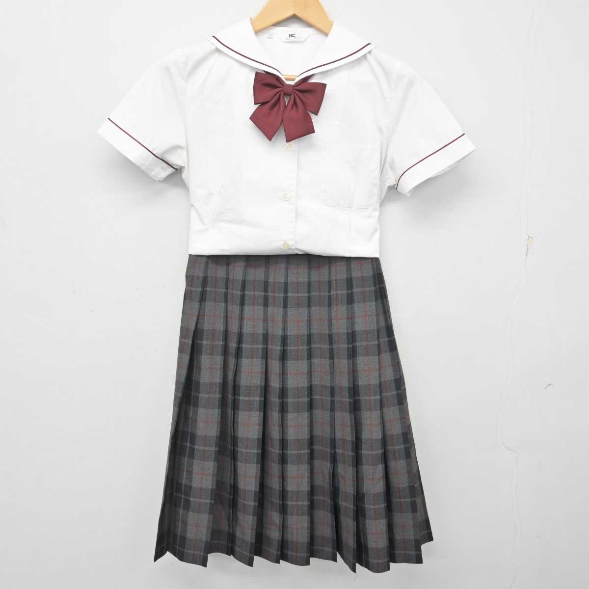 【中古】大阪府 梅花中学校 女子制服 4点 (ブラウス・スカート) sf072600