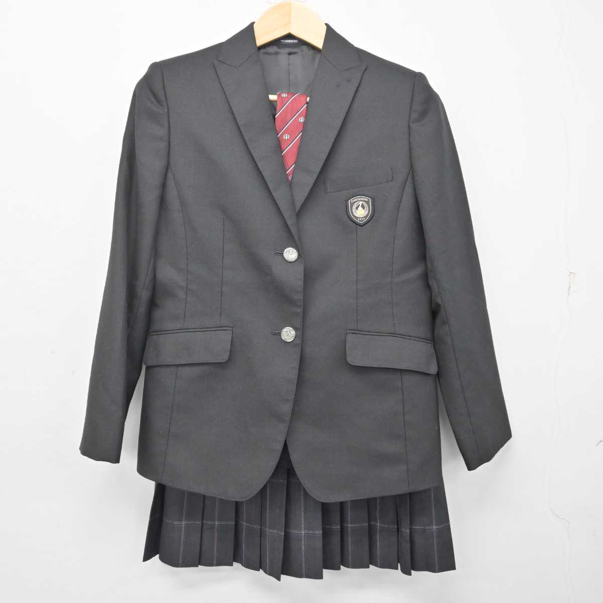 【中古】神奈川県 上鶴間高等学校 女子制服 4点 (ブレザー・スカート・ズボン) sf072607