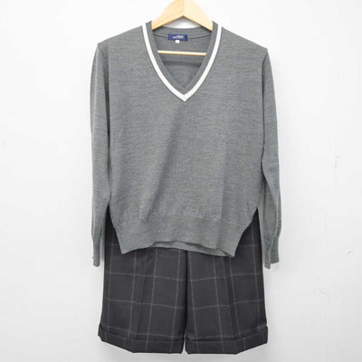 【中古】神奈川県 上鶴間高等学校 女子制服 2点 (ニット・ズボン) sf072608