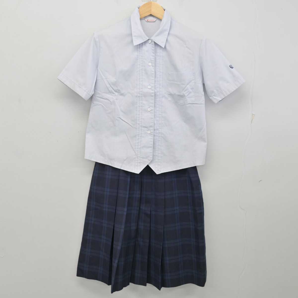 【中古】静岡県 加藤学園高等学校 女子制服 3点 (シャツ・スカート) sf072612