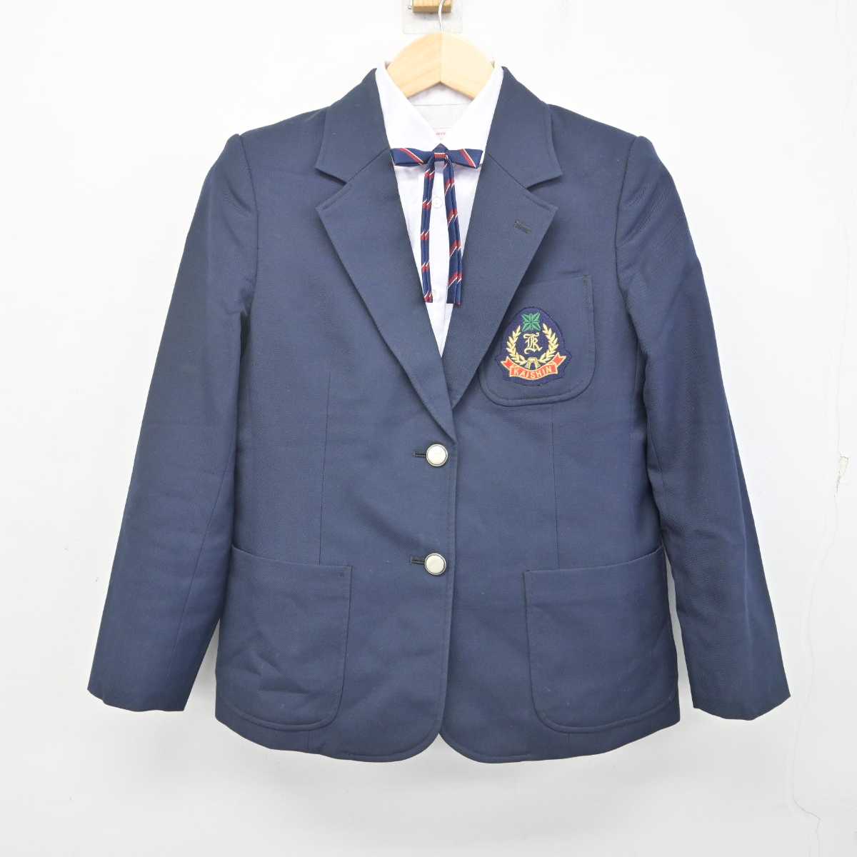 【中古】東京都 開進第四中学校 女子制服 4点 (ブレザー・ベスト・シャツ) sf072633