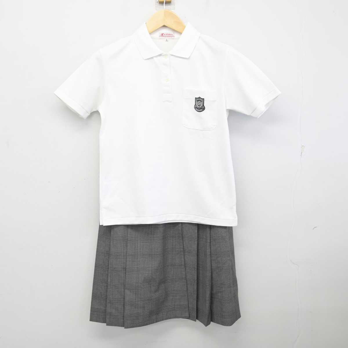 【中古】愛知県 名古屋国際中・高等学校 女子制服 3点 (シャツ・スカート) sf072639