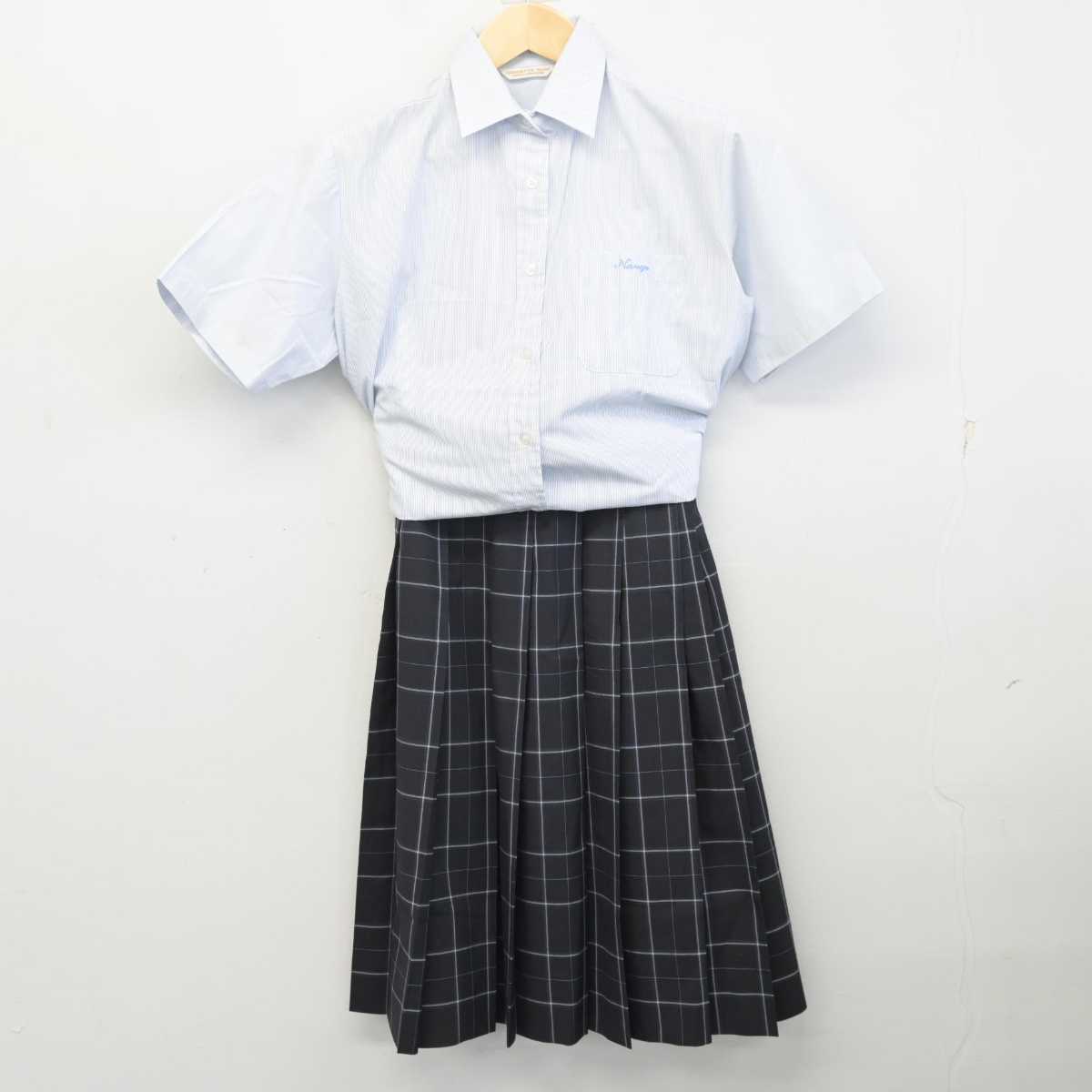 【中古】京都府 南陽高等学校・附属中学校 女子制服 2点 (シャツ・スカート) sf072657