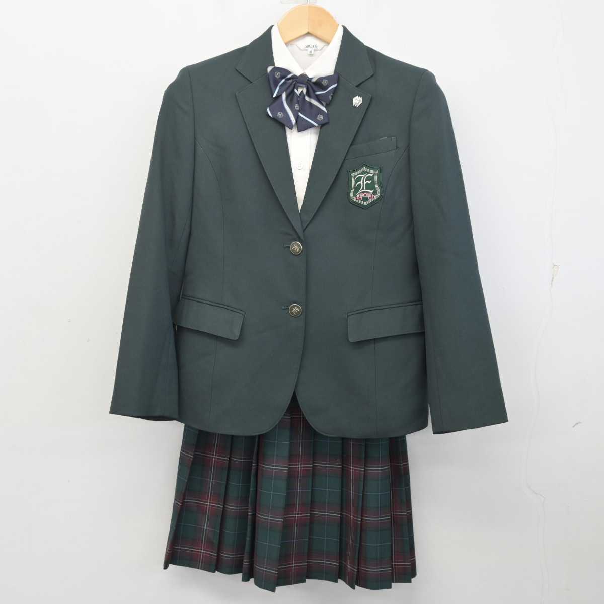 【中古】東京都 江戸川学園取手中学校・高等学校 女子制服 7点 (ブレザー・ベスト・シャツ・スカート) sf072661