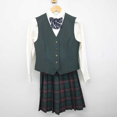 【中古】東京都 江戸川学園取手中学校・高等学校 女子制服 7点 (ブレザー・ベスト・シャツ・スカート) sf072661