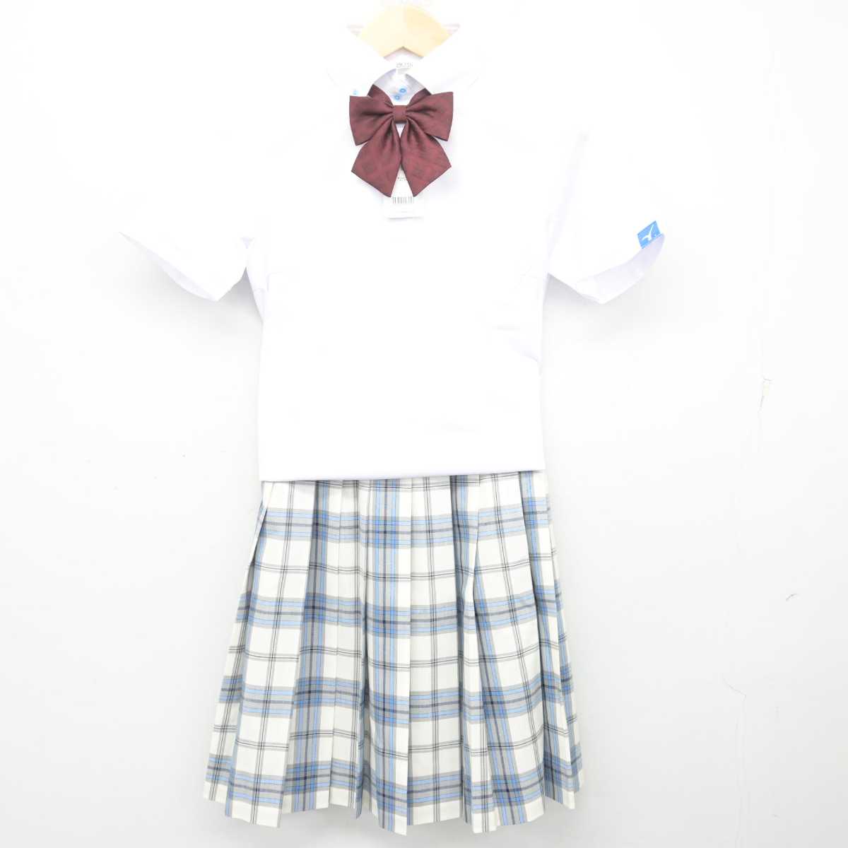 【中古】大阪府 大阪夕陽丘学園高等学校 女子制服 3点 (シャツ・スカート) sf072696