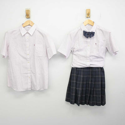 【中古】神奈川県 横浜清風高等学校 女子制服 5点 (ニットベスト・シャツ・スカート) sf072703