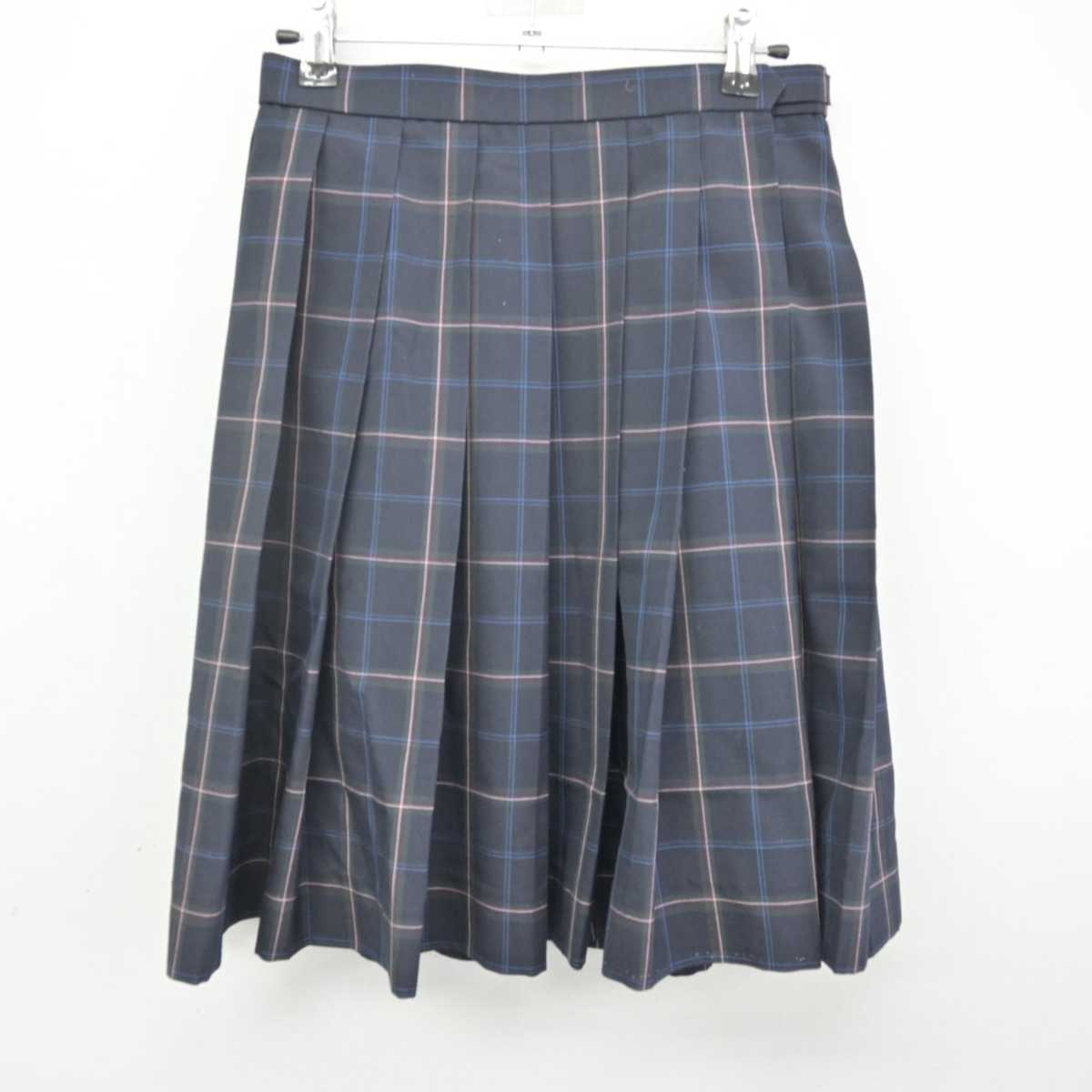 【中古】神奈川県 横浜清風高等学校 女子制服 5点 (ニットベスト・シャツ・スカート) sf072703