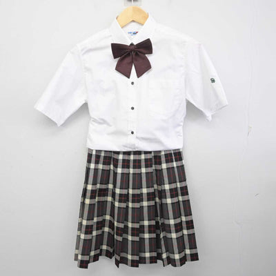 【中古】埼玉県 埼玉平成高等学校 女子制服 4点 (ニットベスト・シャツ・スカート) sf072707