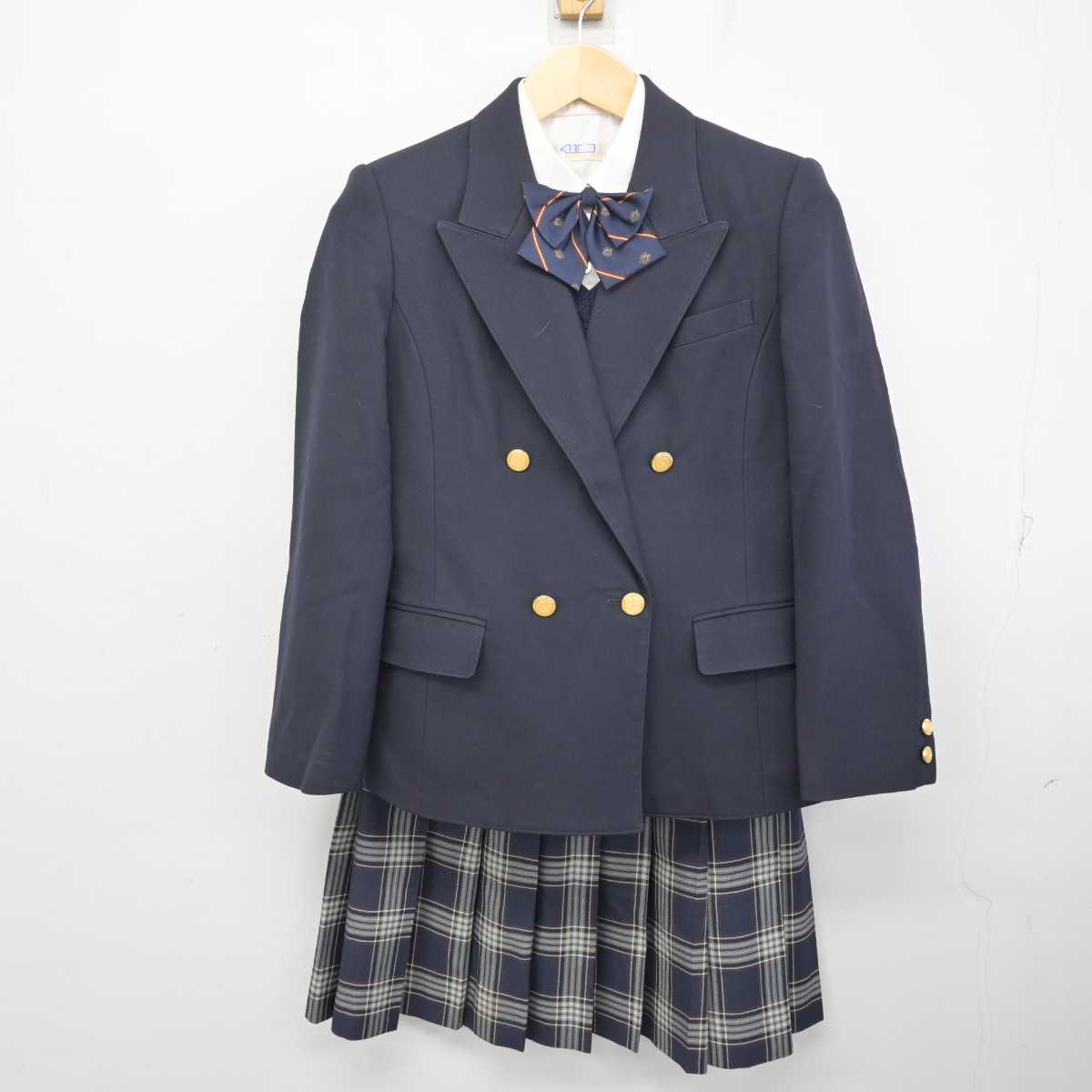 【中古】千葉県 一宮商業高等学校 女子制服 5点 (ブレザー・ニットベスト・シャツ・スカート) sf072710