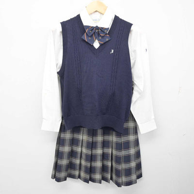 【中古】千葉県 一宮商業高等学校 女子制服 5点 (ブレザー・ニットベスト・シャツ・スカート) sf072710