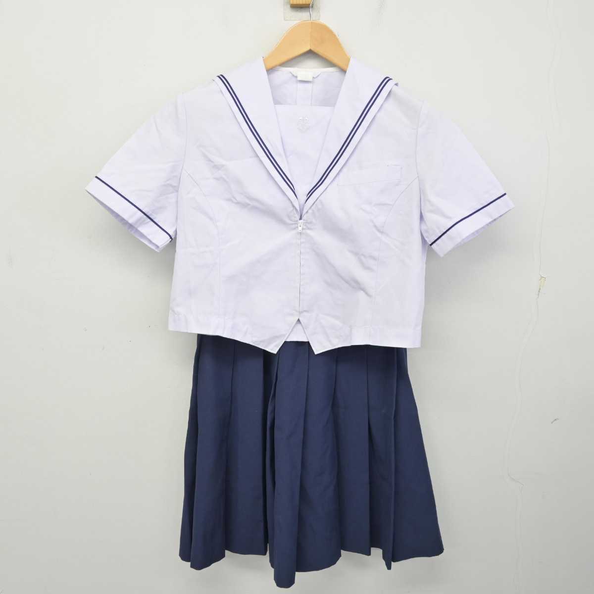 【中古】千葉県 一宮商業高等学校 女子制服 2点 (セーラー服・スカート) sf072711