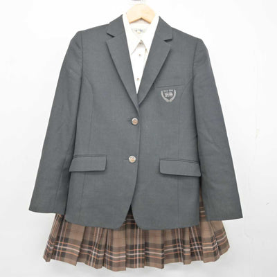 【中古】長野県 穂高商業高等学校 女子制服 3点 (ブレザー・シャツ・スカート) sf072748