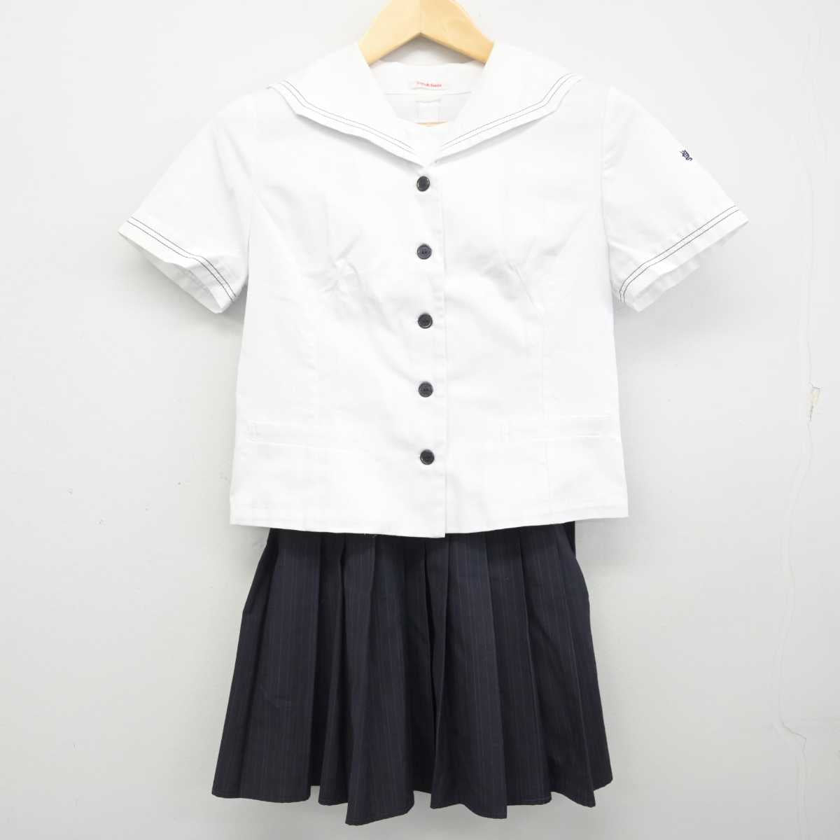 【中古】大分県 楊志館高等学校 女子制服 3点 (セーラー服・スカート) sf072753