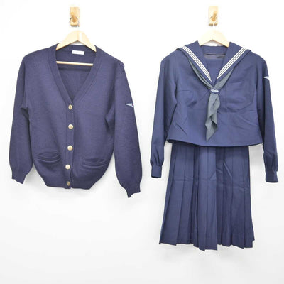 【中古】大分県 大分上野丘高等学校 女子制服 5点 (セーラー服・ニット・スカート) sf072759