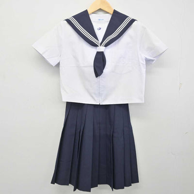 【中古】大分県 大分大学教育学部附属中学校 女子制服 3点 (セーラー服・スカート) sf072762