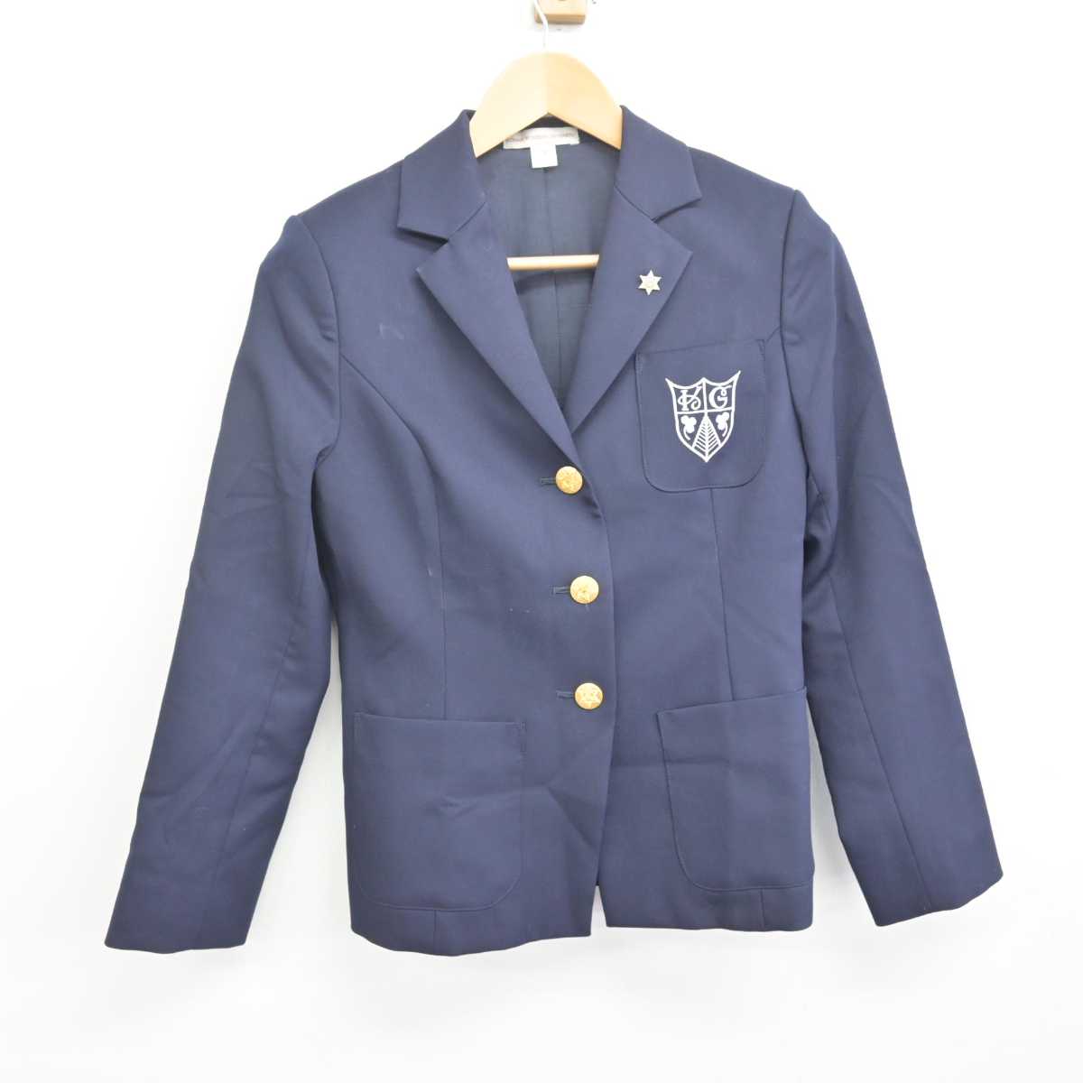 【中古】兵庫県 甲南女子大学 女子制服 3点 (ブレザー・スカート) sf072775