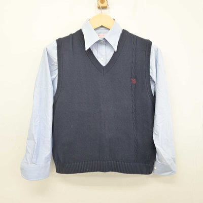 【中古】埼玉県 開智高等学校 女子制服 2点 (ニットベスト・シャツ) sf072807