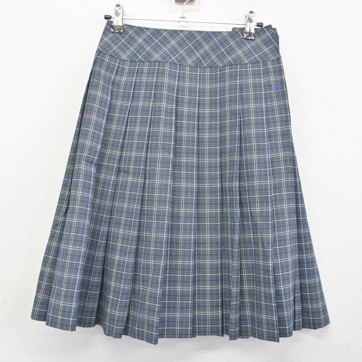 【中古】埼玉県 草加高等学校 女子制服 3点 (ニットベスト・シャツ・スカート) sf072810