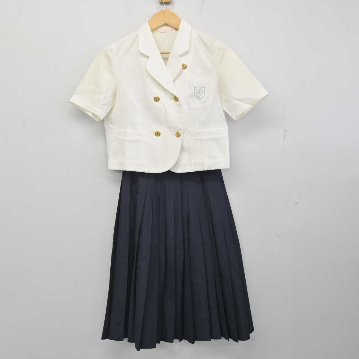 【中古】愛知県 椙山女学園高等学校 女子制服 2点 (シャツ・スカート) sf072824