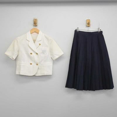 【中古】愛知県 椙山女学園高等学校 女子制服 2点 (シャツ・スカート) sf072824