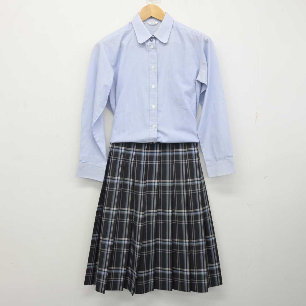 【中古】鹿児島県 鹿屋女子高等学校 女子制服 3点 (シャツ・スカート) sf072845