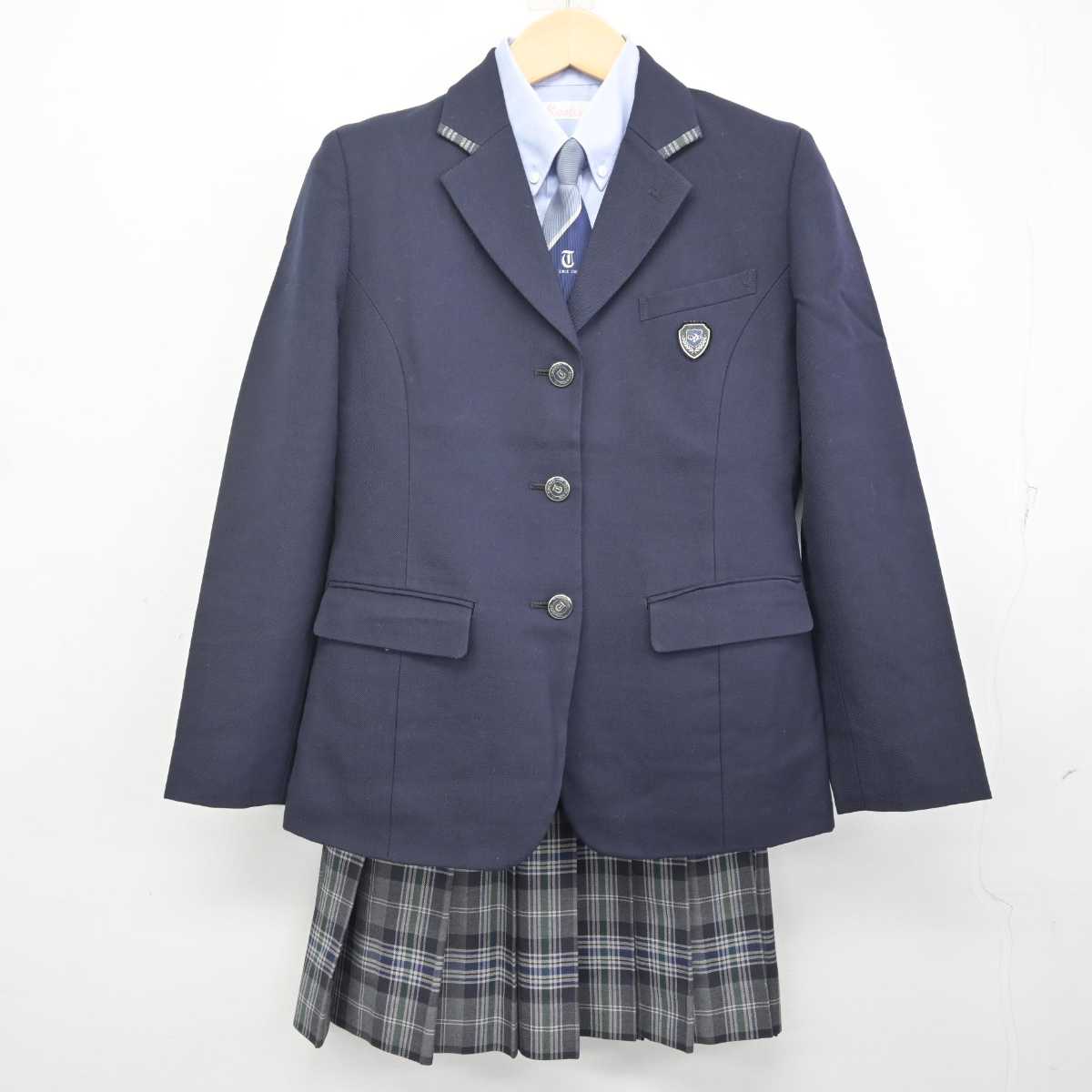 【中古】大阪府 大阪府立槻の木高等学校 女子制服 4点 (ブレザー・シャツ・スカート) sf072866