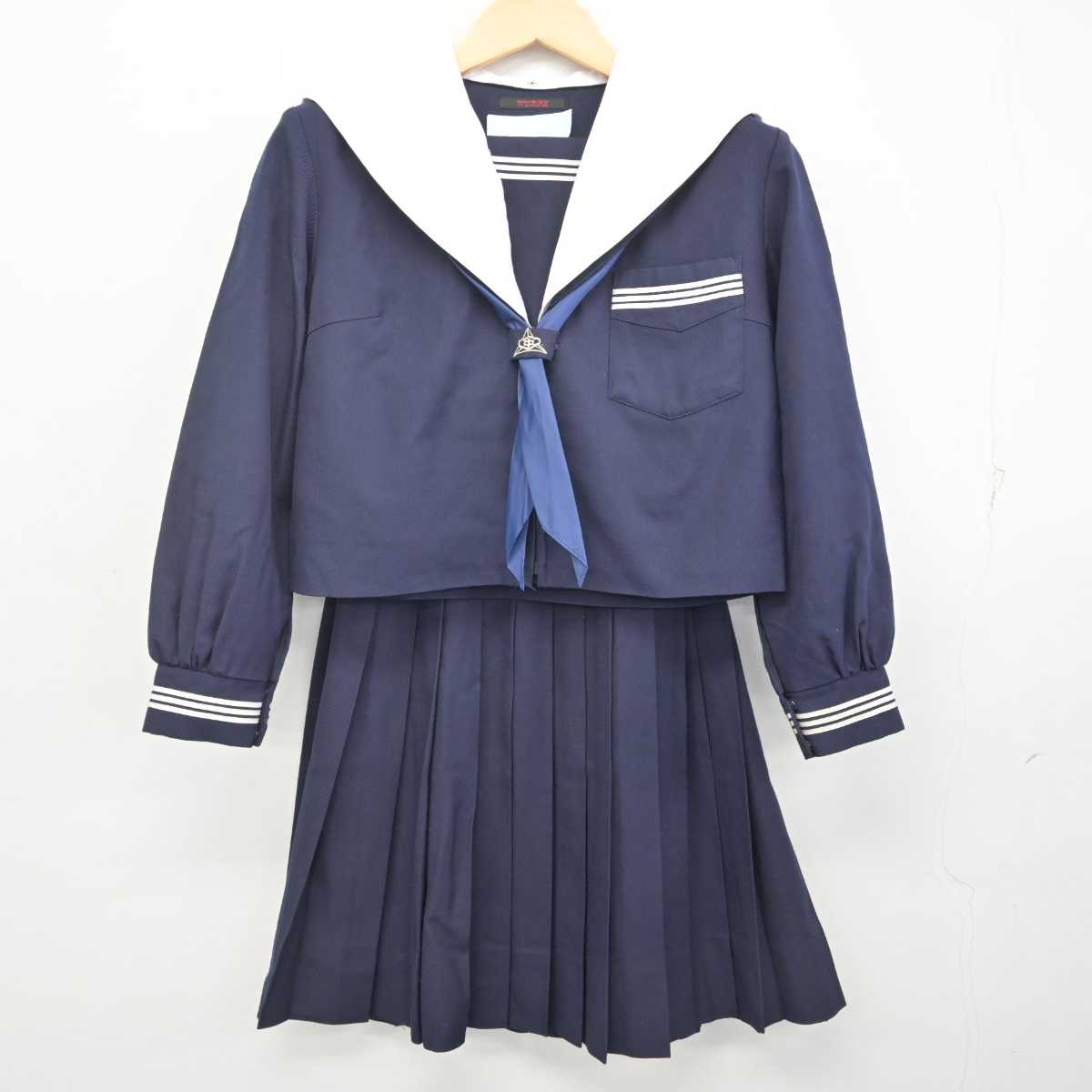 【中古】大阪府 茨木市立養精中学校 女子制服 3点 (セーラー服・スカート) sf072869