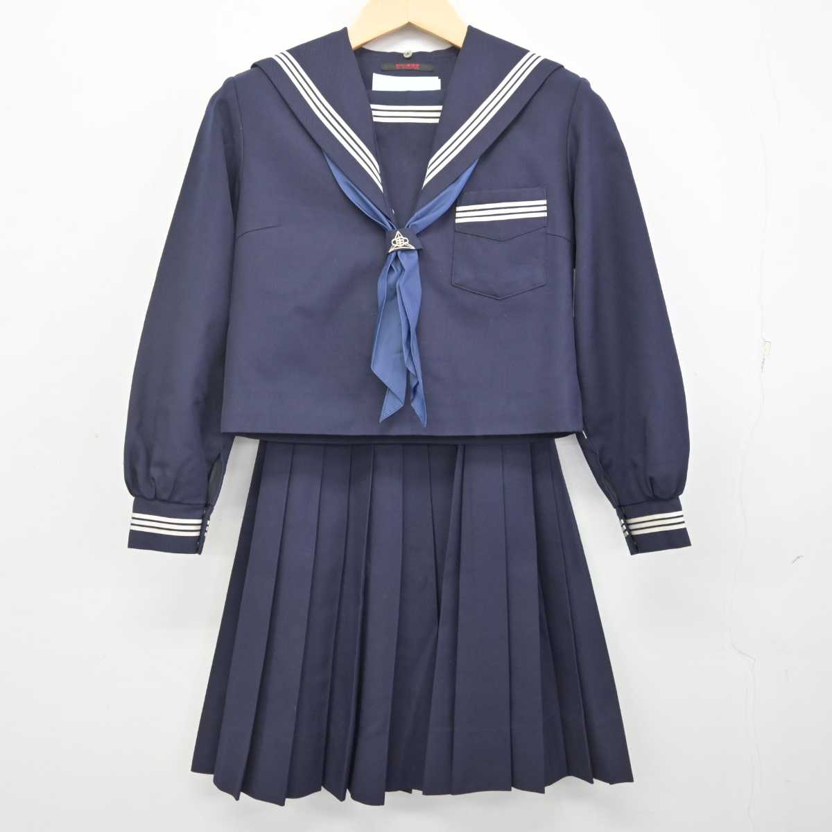 【中古】大阪府 茨木市立養精中学校 女子制服 3点 (セーラー服・スカート) sf072870