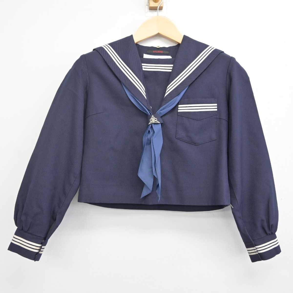 【中古】大阪府 茨木市立養精中学校 女子制服 3点 (セーラー服・スカート) sf072870