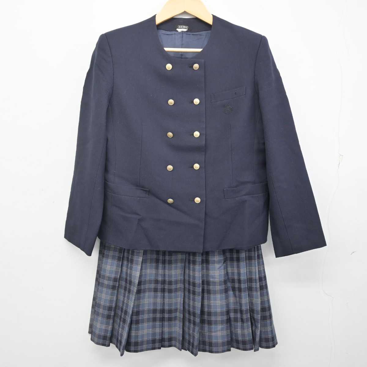 【中古】大阪府 大阪青凌高等学校 女子制服 3点 (ブレザー・スカート) sf072872