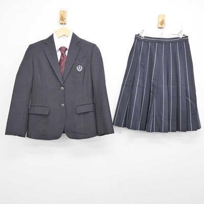 【中古】広島県 如水館高等学校 女子制服 4点 (ブレザー・シャツ・スカート) sf072873