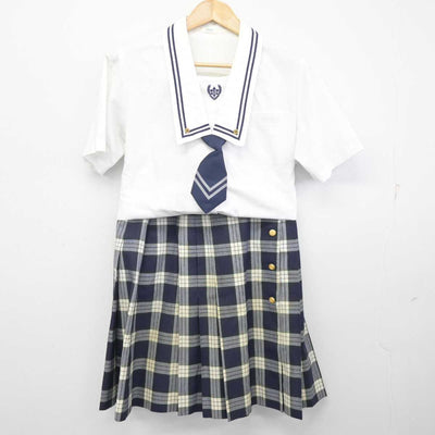 【中古】東京都 鶴川高等学校 女子制服 4点 (ブラウス・スカート) sf072882